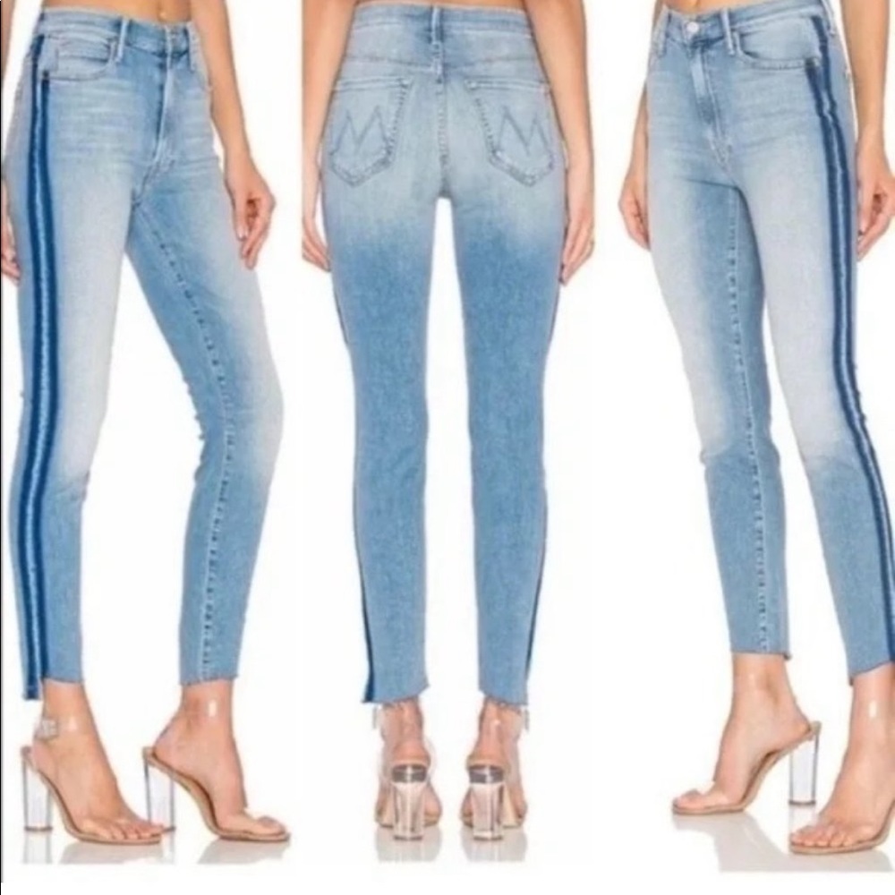 MOTHER Stunner Zip Ankle Step Fray Jeans